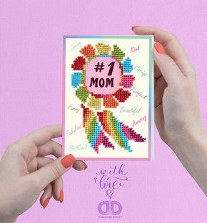 Diamond Dotz # 1 mamá Tarjetas de felicitación
