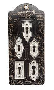 Graphic 45 Shabby Chic Ornate Metal Key Holes