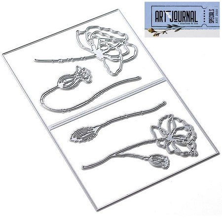 Juego de troqueles con inserción floral de Elizabeth Craft