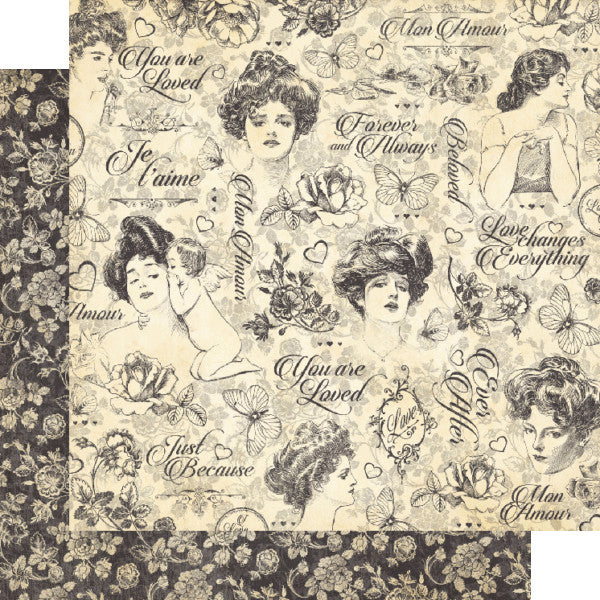 Gráfico 45 Mon Amour 12” x 12” Edición de coleccionista de lujo