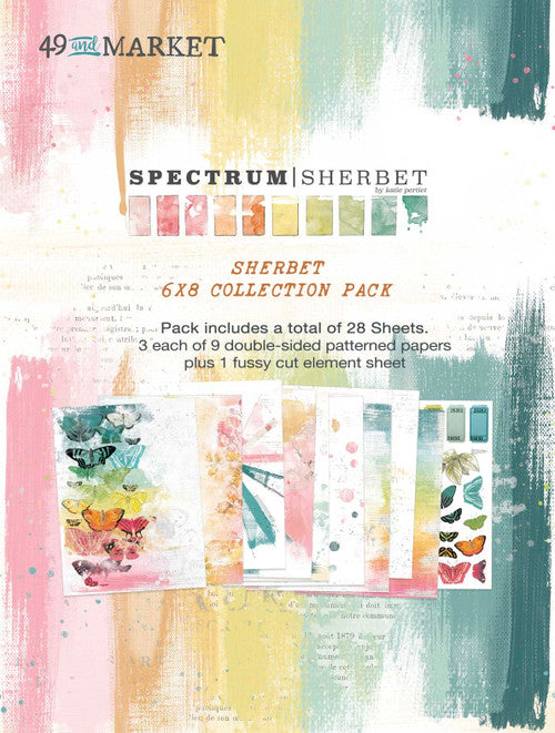 49 &amp; Market Spectrum Sherbet - Colección de papel Sherbet de 6” x 8”