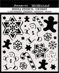 Stamperia Thick Stencil Gingerbread
