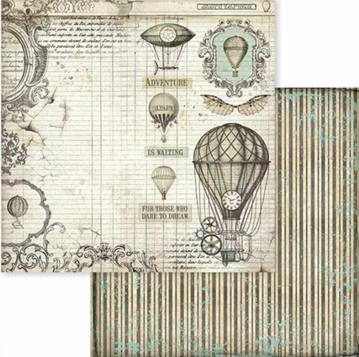 Stamperia Voyages Fantastiques-papierpakket 8 "x 8" 