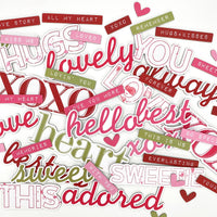 49 and Market ARToptions Rouge Chipboard Word Set