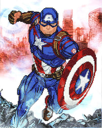 Gorra Camelot Diamond Dotz Marvel en acción (Capitán América)