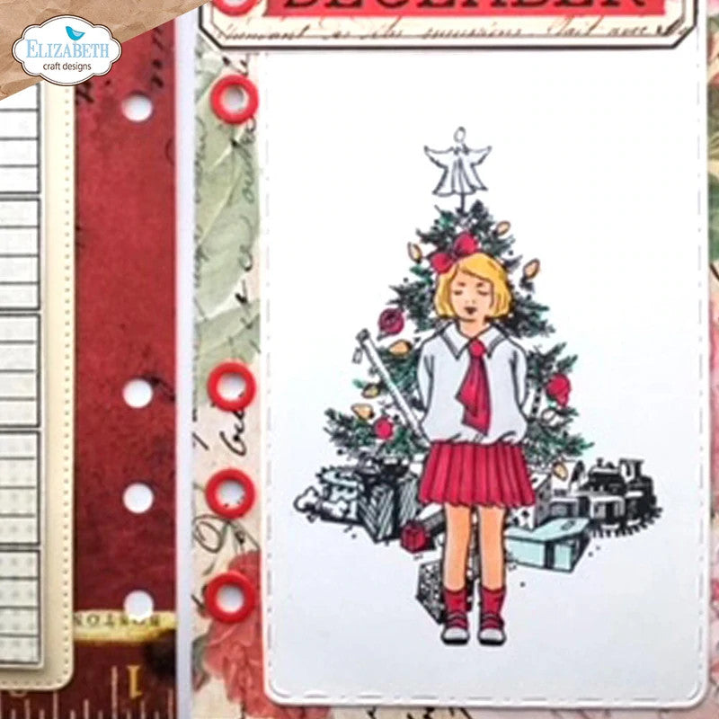 Elizabeth Craft Designs Hola Diciembre Juego de sellos