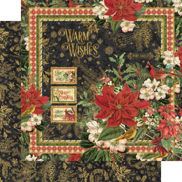 Graphic 45 Warm Wishes  8” x 8” Paper Pad
