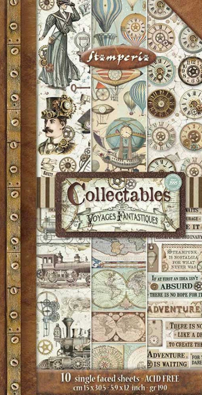 Stamperia Collectables 6” x 12” Viajes Fantásticos