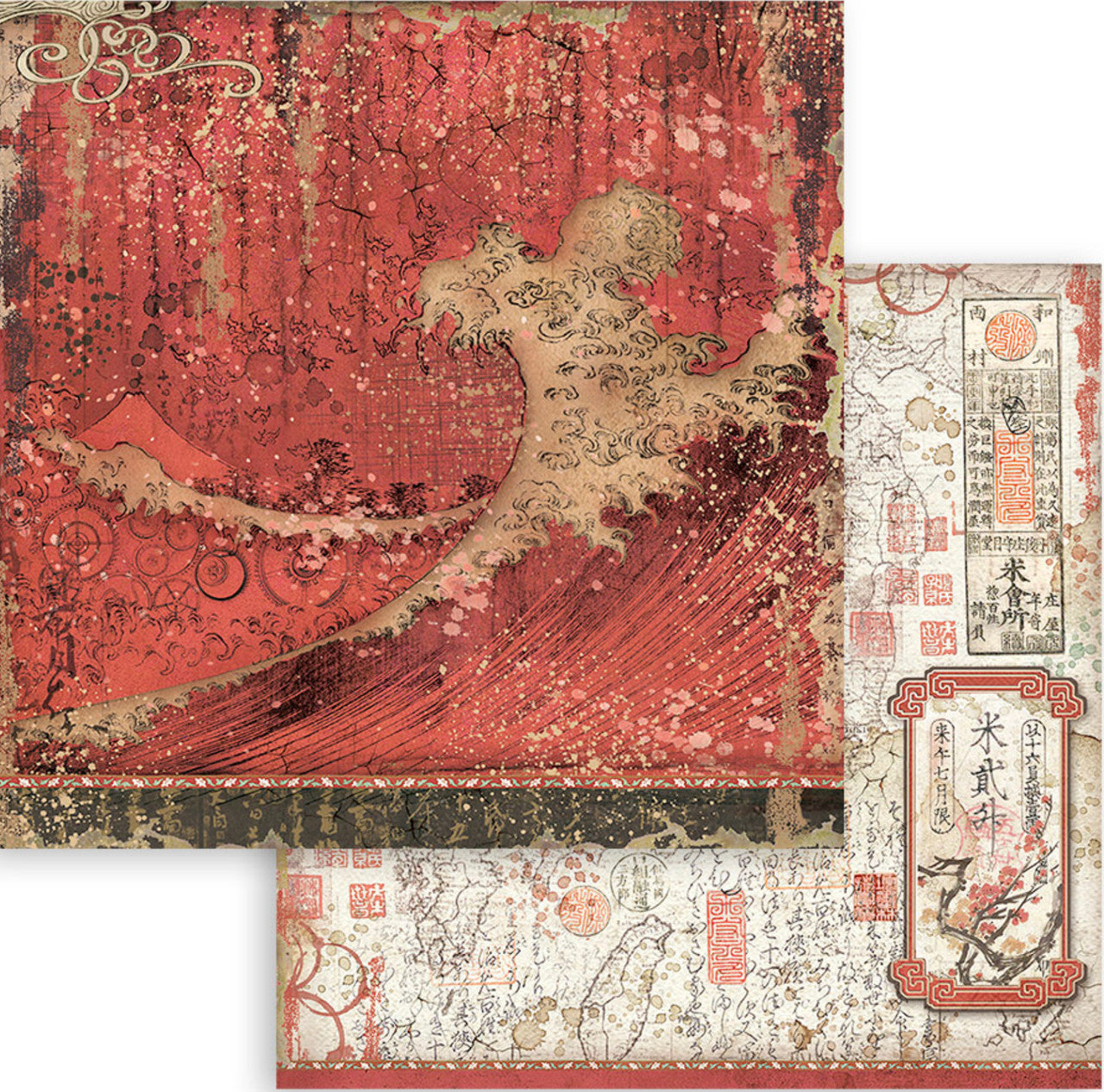 Stamperia (12"x12") dubbelzijdig papierpakket - Sir Vagabond in Japan 