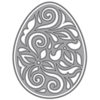 Elizabeth Craft Designs Elegant Easter Eggs Large Metal Die Set