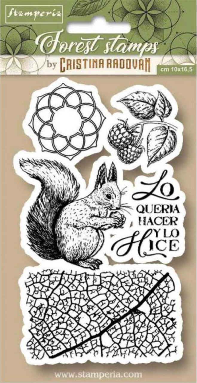 Stamperia HD Natural Rubber Stamp Forest Squirrel