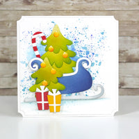 Elizabeth Craft Designs Stitched Indented Squares Metal Die Set