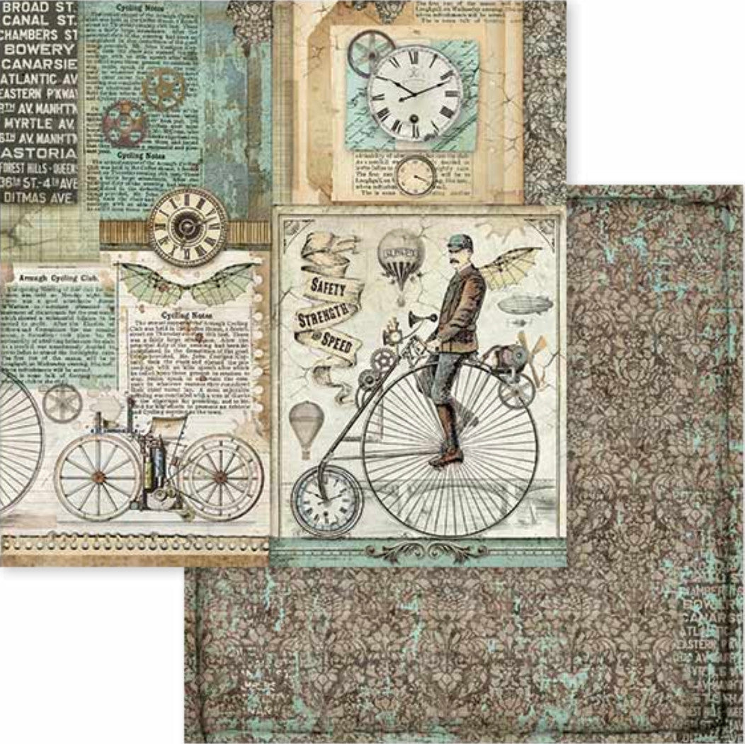 Stamperia Voyages Fantastiques Paquete de papel de 12" x 12"
