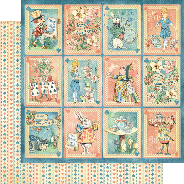Grafisch 45 Alice's Tea Party-collectiepakket van 30 x 30 cm