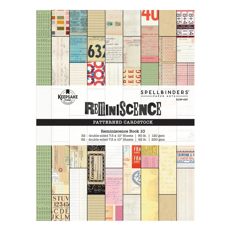 Keepsake Studio Reminiscence Book 10 Patterned Cardstock by Esther Glas