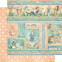 Grafisch 45 Alice's Tea Party 8" x 8" papieren blok