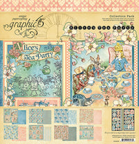 Grafisch 45 Alice's Tea Party-collectiepakket van 30 x 30 cm