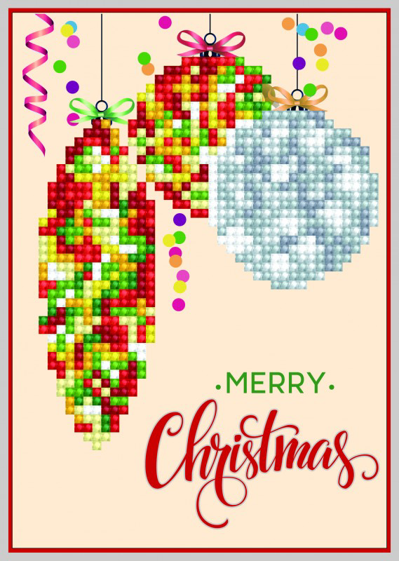 Diamond Dotz Christmas Bauble Tradition Greeting Card
