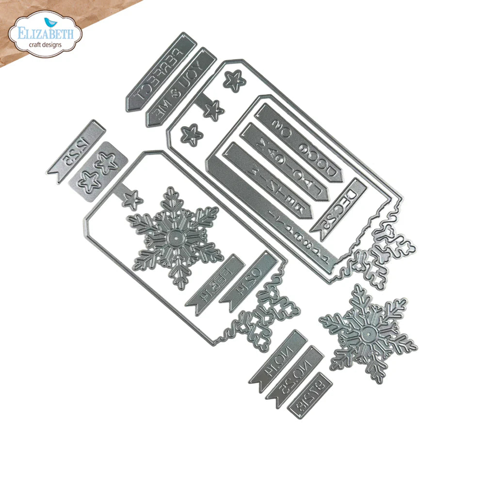 Elizabeth Craft Designs Winter Tags Metal Die Set