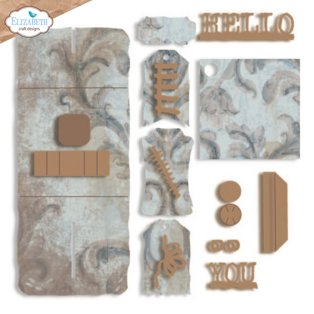 Elizabeth Craft Designs Ephemera Pocket Metal Die Set