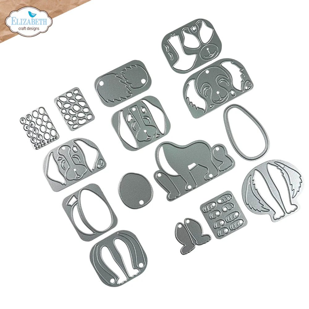 Elizabeth Craft Designs-Set di Fustelle per Bordi di Metallo, Colore Elizabeth Craft Designs-Set di Fustelle per Bordi di Metallo, Colore