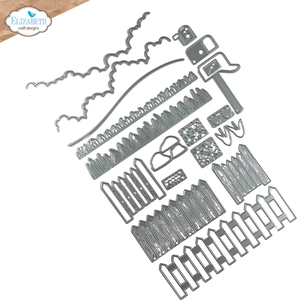 Elizabeth Craft Designs Garden Edges and Fence Metal Die Set