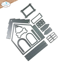 Elizabeth Craft Designs Dog House Build A Book Metal Die Set