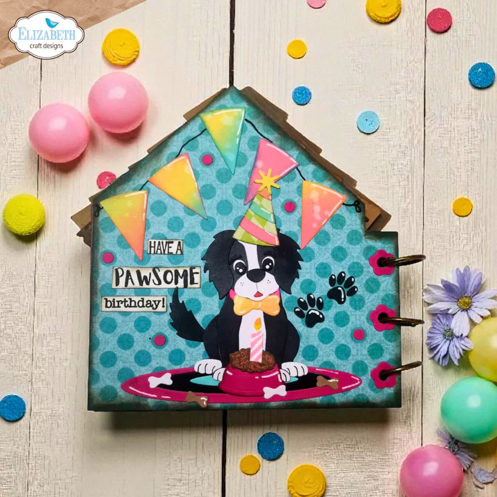Elizabeth Craft Designs Dog House Build A Book Metal Die Set