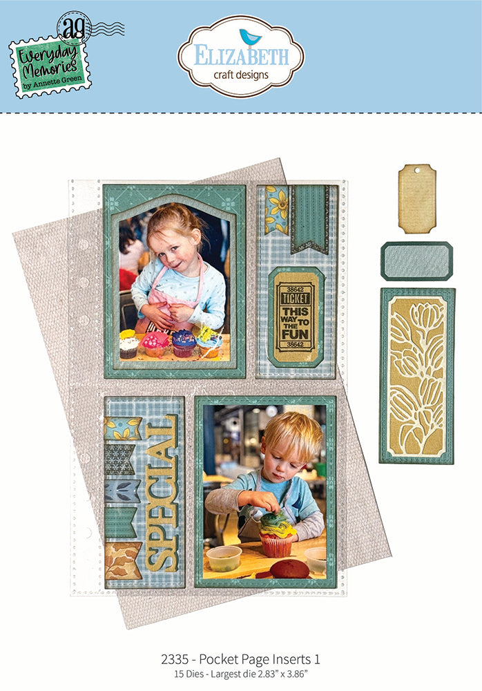 Elizabeth Craft Designs Pocket Page Inserts 1 Metal Die Set
