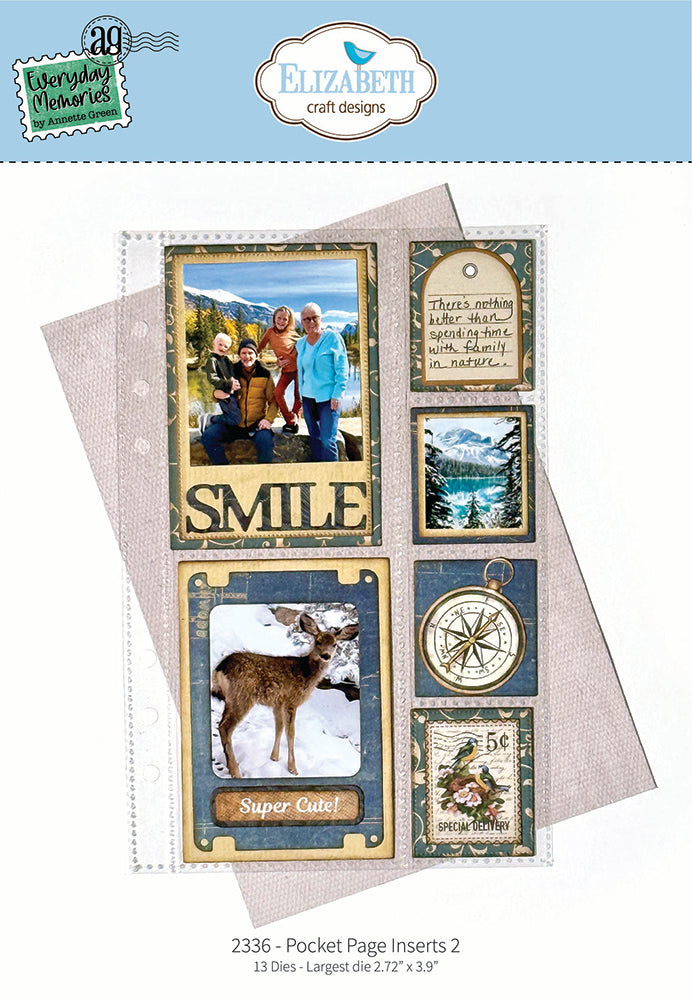 Elizabeth Craft Designs Pocket Page Inserts 2 Metal Die Set