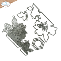 Elizabeth Craft Designs Bee and Flower Accents Metal Die Set