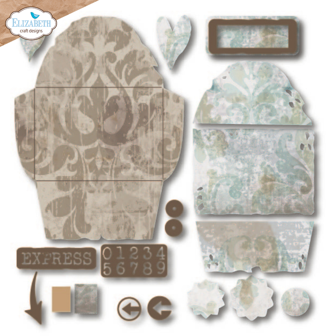 Elizabeth Craft Designs Grunge Envelope Metal Die Set