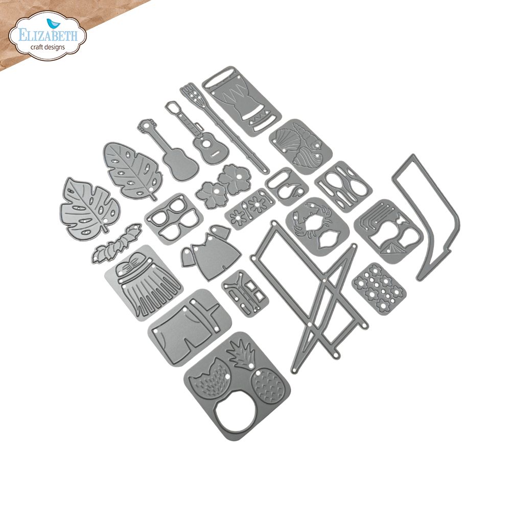 Elizabeth Craft Designs Aloha Accessories Metal Die Set