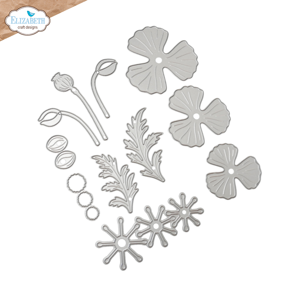 Elizabeth Craft Designs Wild Poppy Metal Die Set