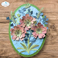 Elizabeth Craft Designs Floral Greenery 4 Metal Die Set