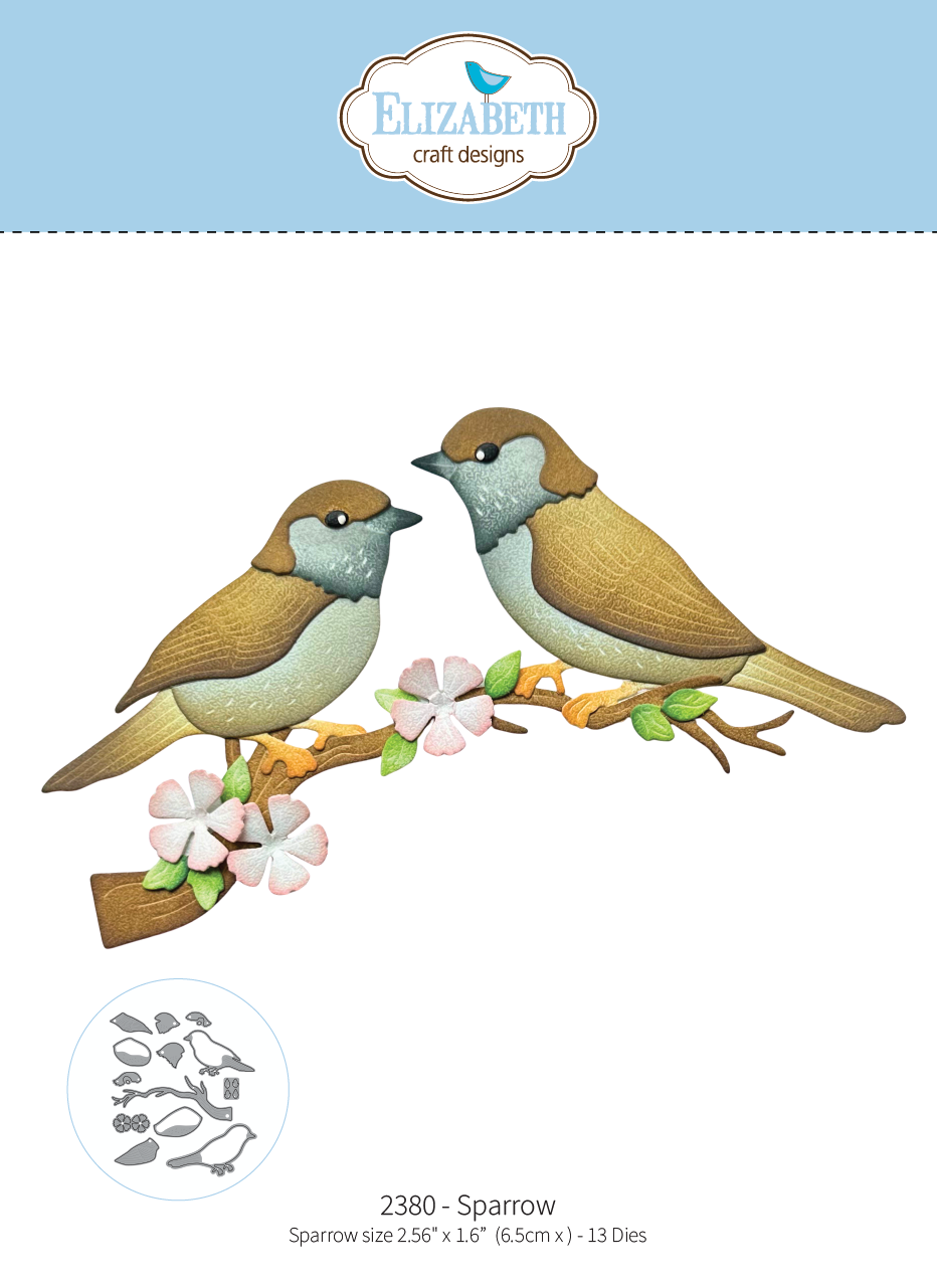 Elizabeth Craft Designs Sparrow Metal Die Set
