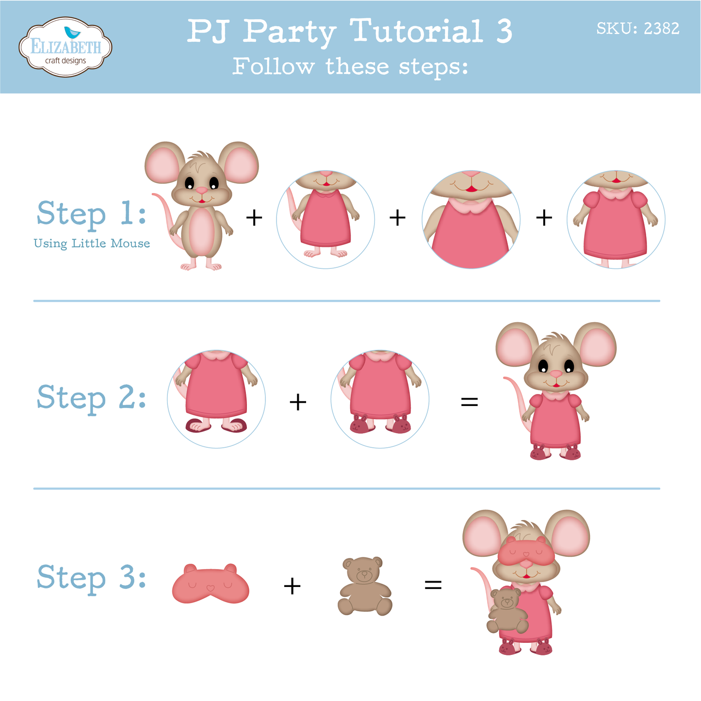 Elizabeth Craft Designs PJ Party Metal Die Set
