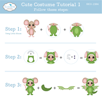 Elizabeth Craft Designs Halloween Costumes Cute Metal Die Set