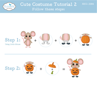 Elizabeth Craft Designs Halloween Costumes Cute Metal Die Set