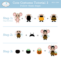 Elizabeth Craft Designs Halloween Costumes Cute Metal Die Set