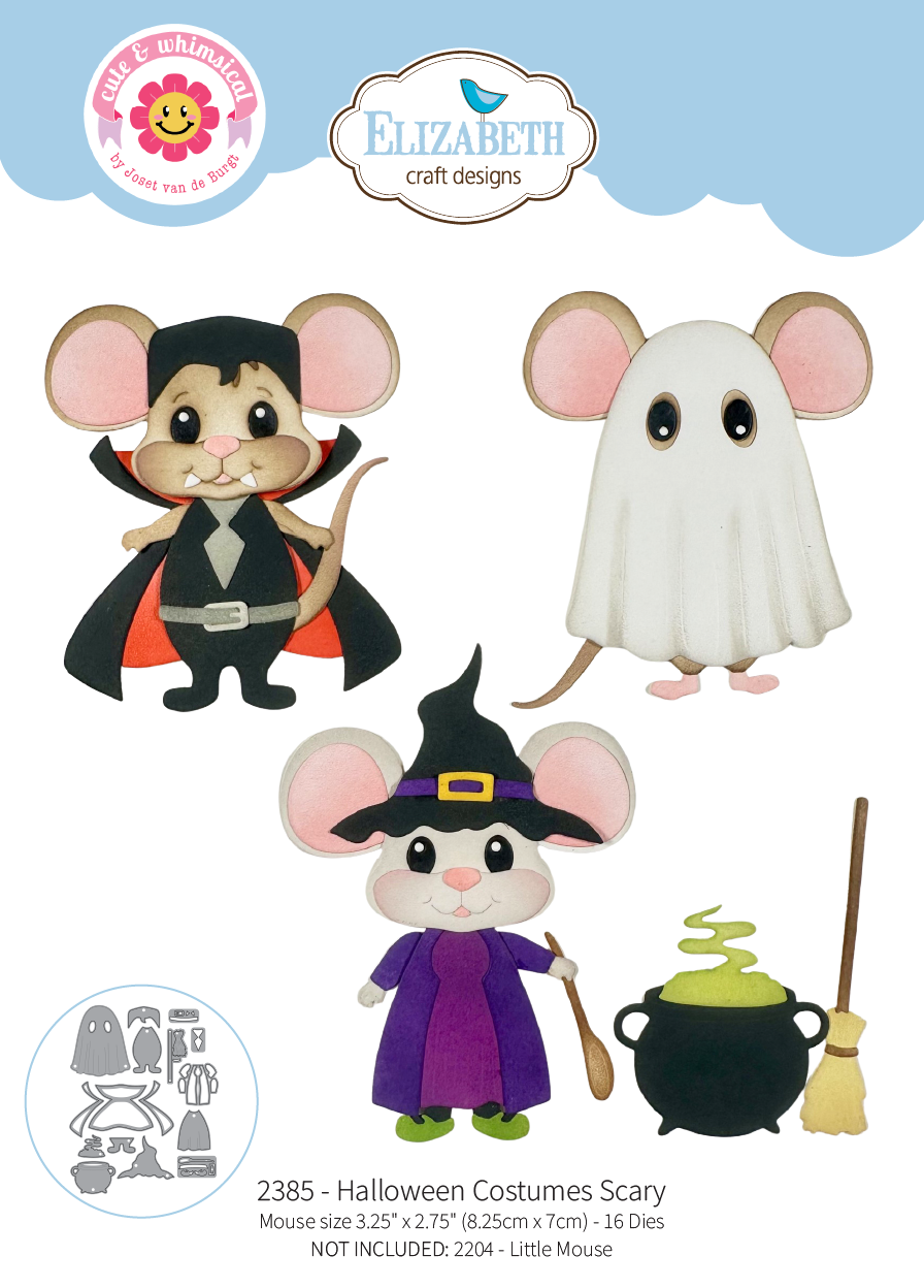 Elizabeth Craft Designs Halloween Costumes Scary Metal Die Set