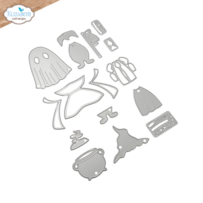 Elizabeth Craft Designs Halloween Costumes Scary Metal Die Set
