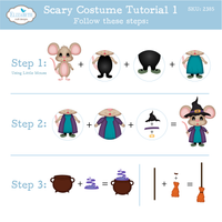 Elizabeth Craft Designs Halloween Costumes Scary Metal Die Set