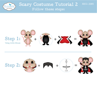 Elizabeth Craft Designs Halloween Costumes Scary Metal Die Set