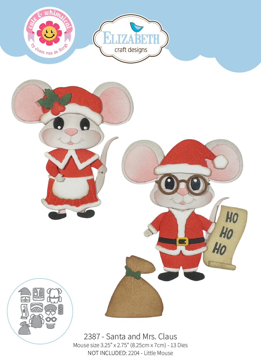 Elizabeth Craft Designs Santa and Mrs. Claus Metal Die Set