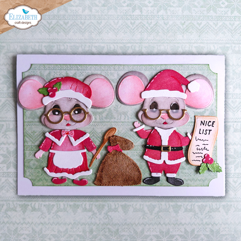 Elizabeth Craft Designs Santa and Mrs. Claus Metal Die Set