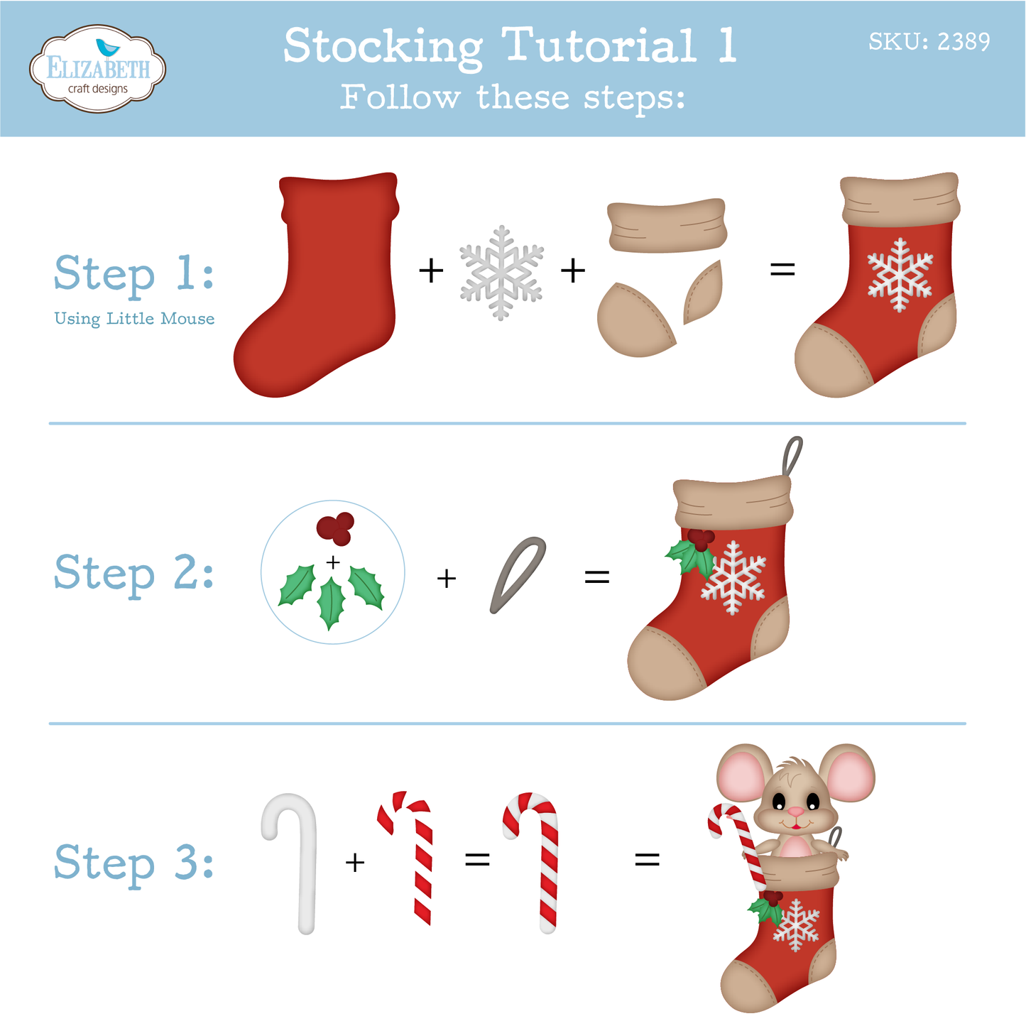 Elizabeth Craft Designs Stocking Metal Die Set