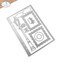 Elizabeth Craft Designs Wavy Page & Lamppost Metal Die Set