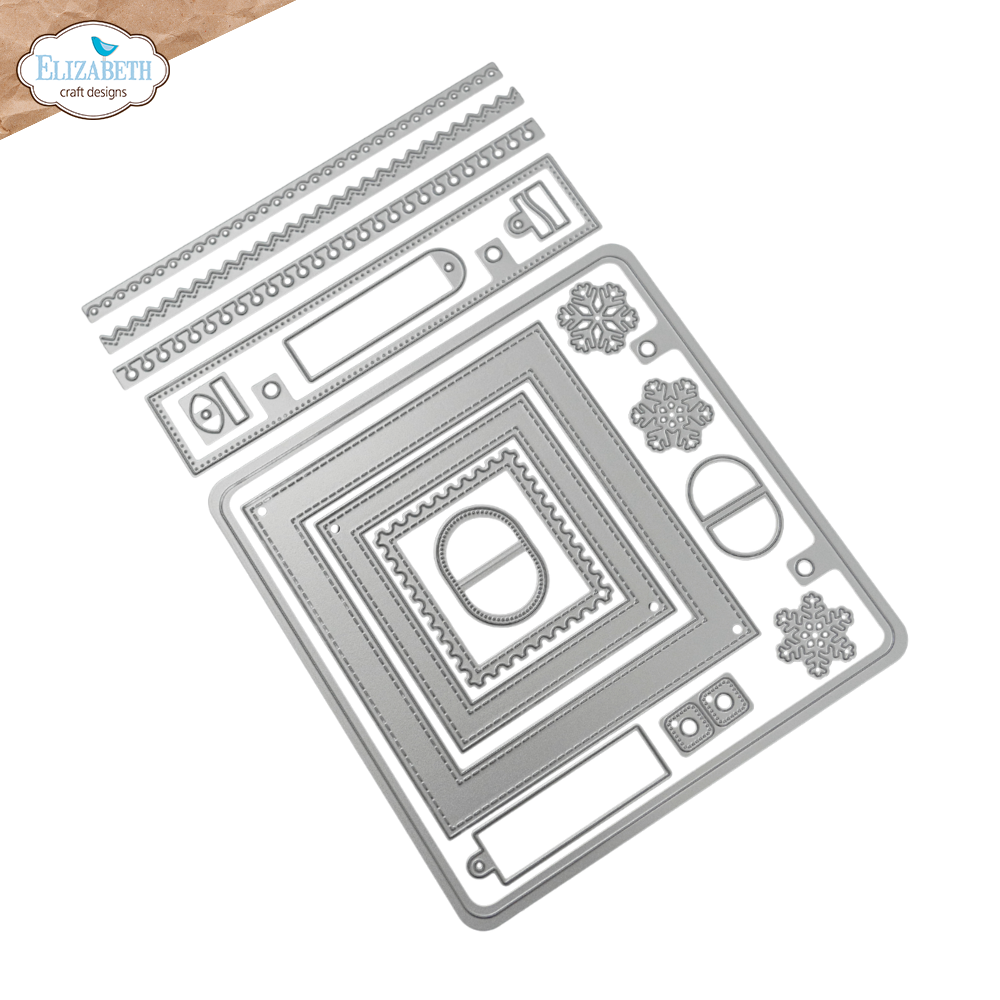 Elizabeth Craft Designs Rounded Corner Square Page Assortment Metal Die Set