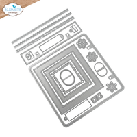 Elizabeth Craft Designs Rounded Corner Square Page Assortment Metal Die Set
